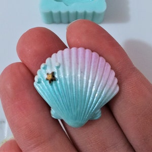 Shell silicone mold for resin and polymer clay creations