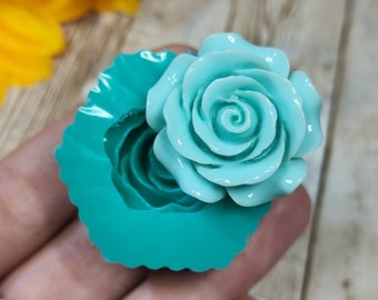 Rose silicone mold 3cm for resin, plaster, wax, soap and polymer clay creations