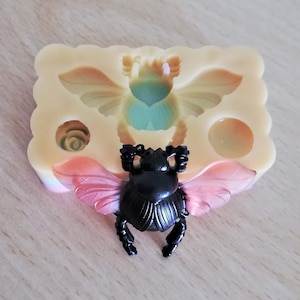 Siliconen mal Scarabee met vleugels voor creaties van hars en fimo