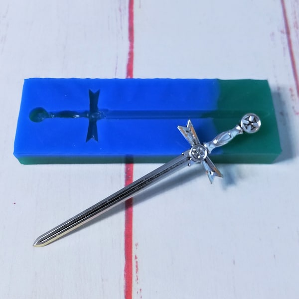Sword silicone mold for resin and polymer clay creations