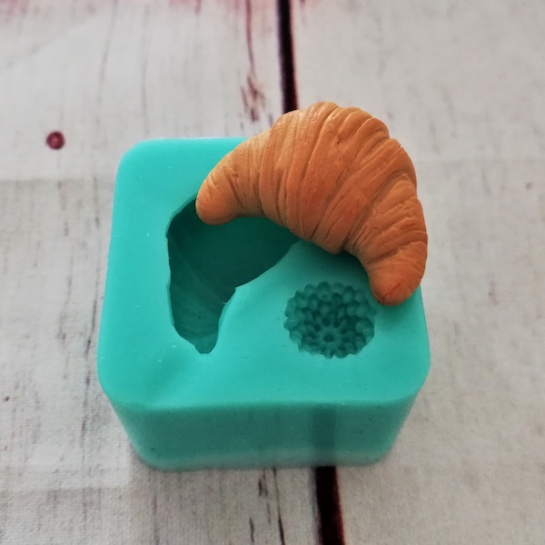 Moule en silicone Cornetto Brioche Croissant pour créations en résine et fimo