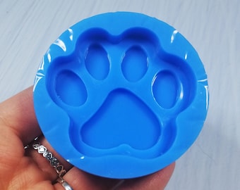 Molde de silicona pata de perro-gato de 5,5 cm para creaciones de resina y fimo