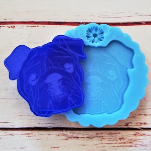 Silikonform Bulldogge für Harz- und Fimo-Kreationen