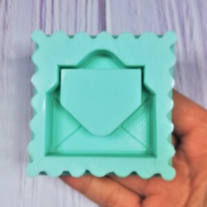 Molde de silicona Sobre Letter Shaker para creaciones de resina