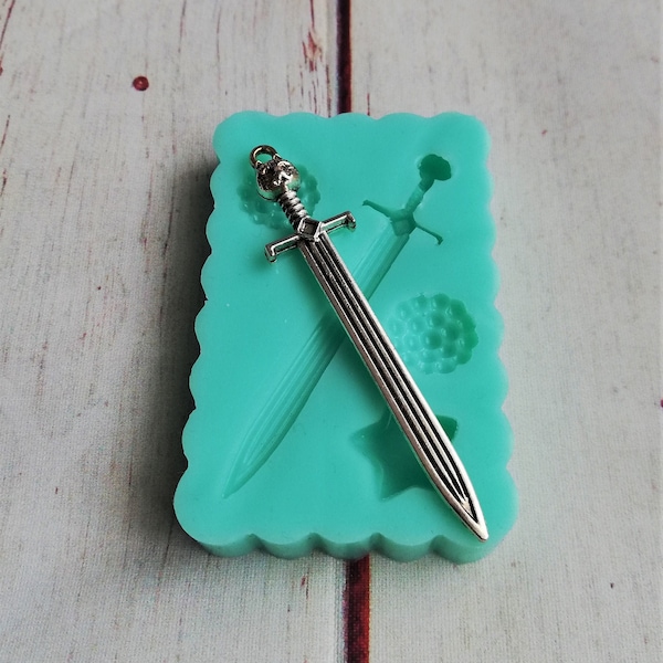 Sword silicone mold for resin and polymer clay creations