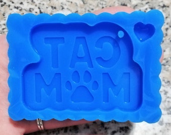 Cat mom silicone mold for resin and polymer clay creations