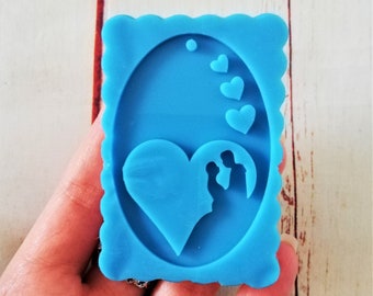 Married Couple tag silicone mold for resin and polymer clay creations
