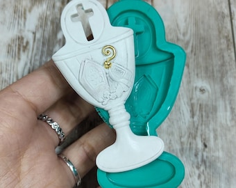 Communion Chalice silicone mold 4x9 cm for resin,, plaster, wax, soap, jesmonite and polymer clay creations
