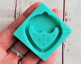 Strawberry shaker silicone mold for resin and polymer clay creations
