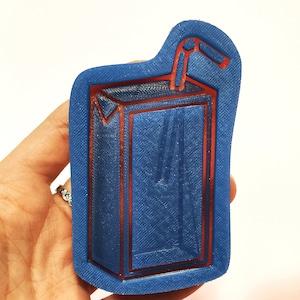 Stampo in silicone Cartone del succo Shaker con cannuccia per creazioni in resina e fimo