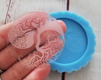 Tree of life Yin and Yang silicone mold for resin and polymer clay creations