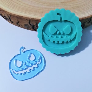 Moule en silicone Citrouille d&#39;Halloween pour créations en résine et fimo