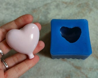 Heart Baloon silicone mold 5 cm for resin, plaster and polymer clay creations