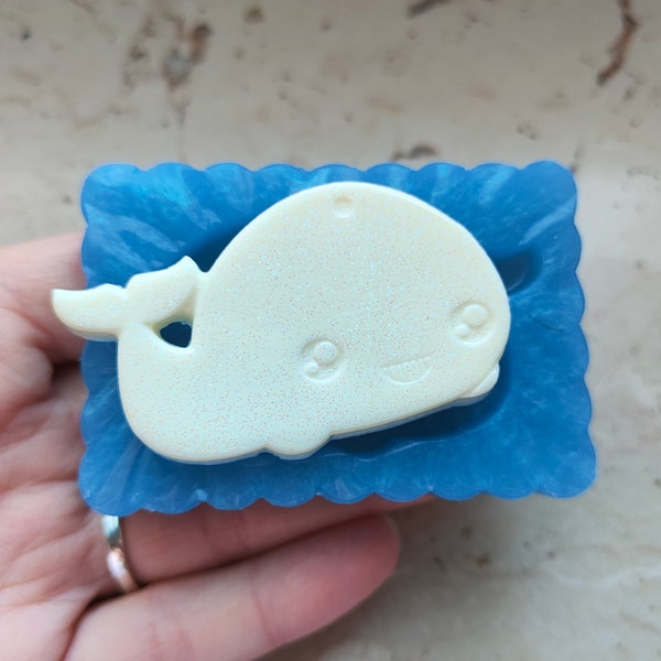 Moule silicone baleine 6 x 4 CM pour créations en résine, plâtre, pâte polymère, savon et cire