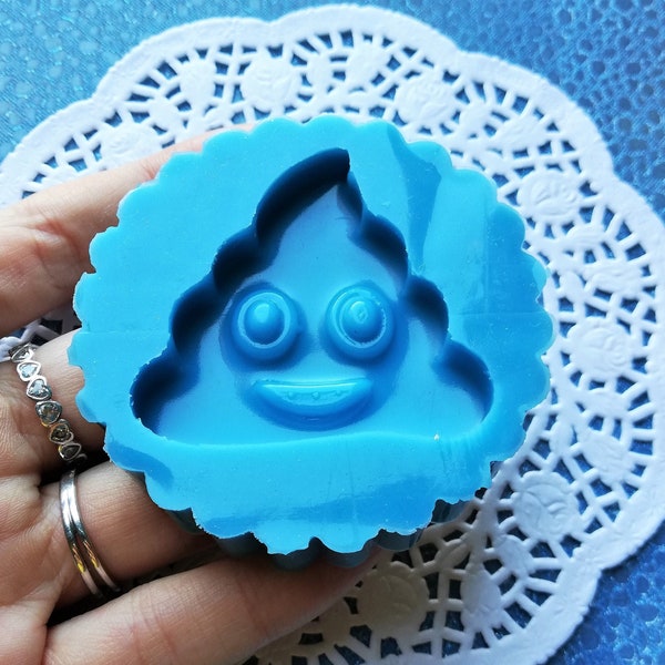Poop emoji silicone mold for resin and polymer clay creations