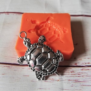 Turtle charm silicone mold for resin and polymer clay creations