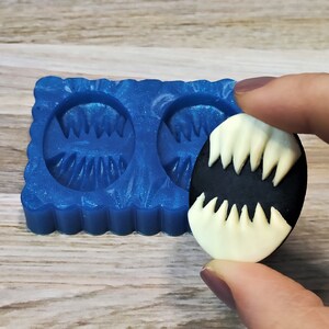 Fangs cabochon silicone mold for resin and polymer clay creations