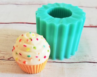 3D Cupcake Silicone Mold for Resin and Polymer Clay Creations