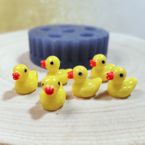 Ducks 3d silicone mold 2 cm for resin, plaster and polymer clay creations