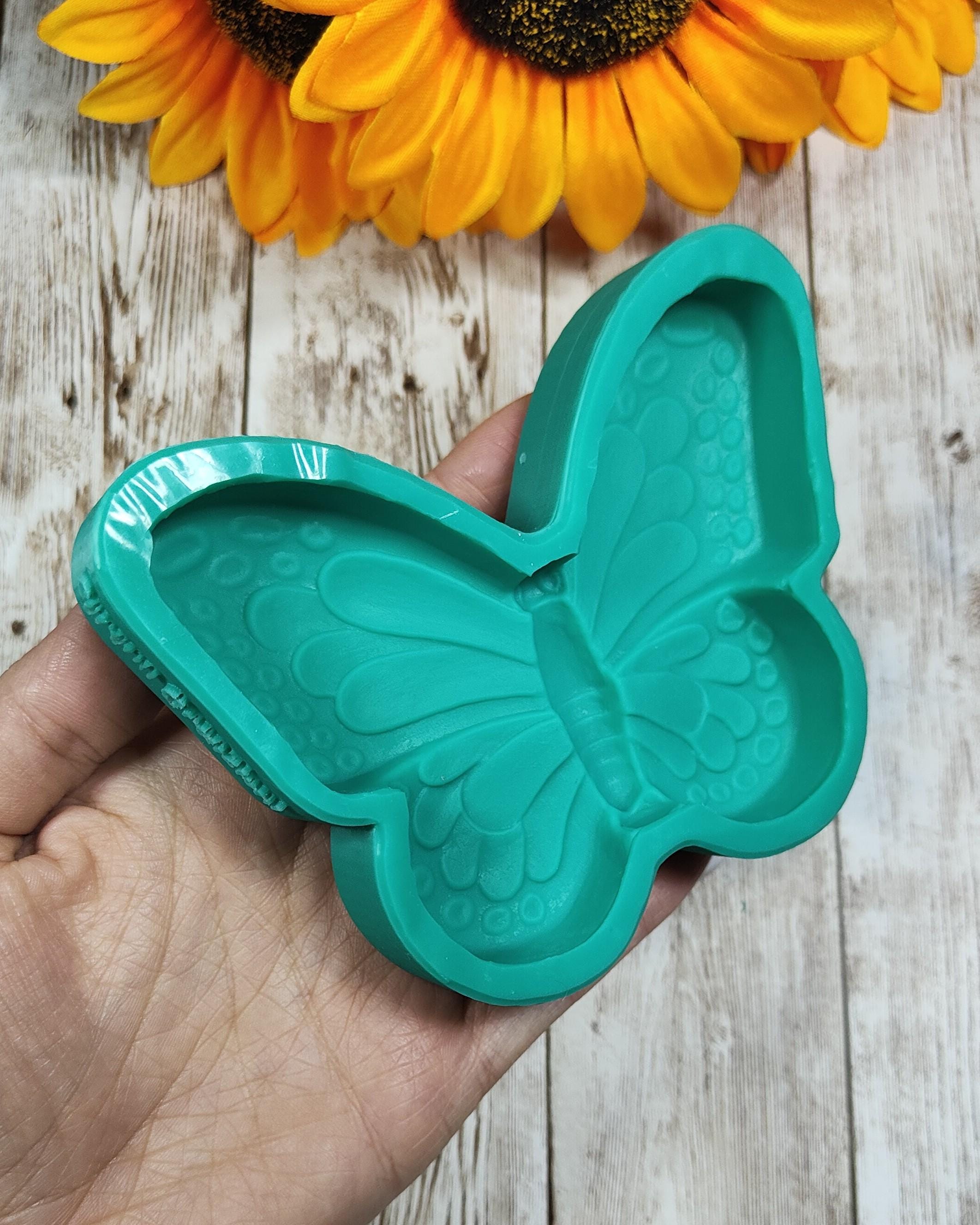 Moule en silicone en forme de papillon – Moule à chocolat en forme de papillon, moule en résine époxy – Moule multi-usages, fabrication de bougies, savon, plâtre, fondant, décoration de gâteau