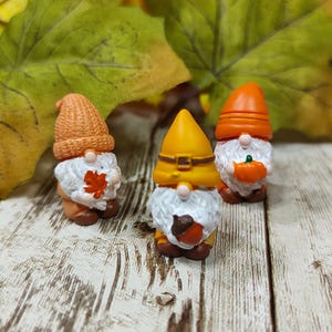 3D-Herbstwichtel, 3 Stück, 3 cm, Silikonform für Kreationen aus Harz, Gips, Seife, Wachs, Kerzen, Jesmonit und Polymer Clay