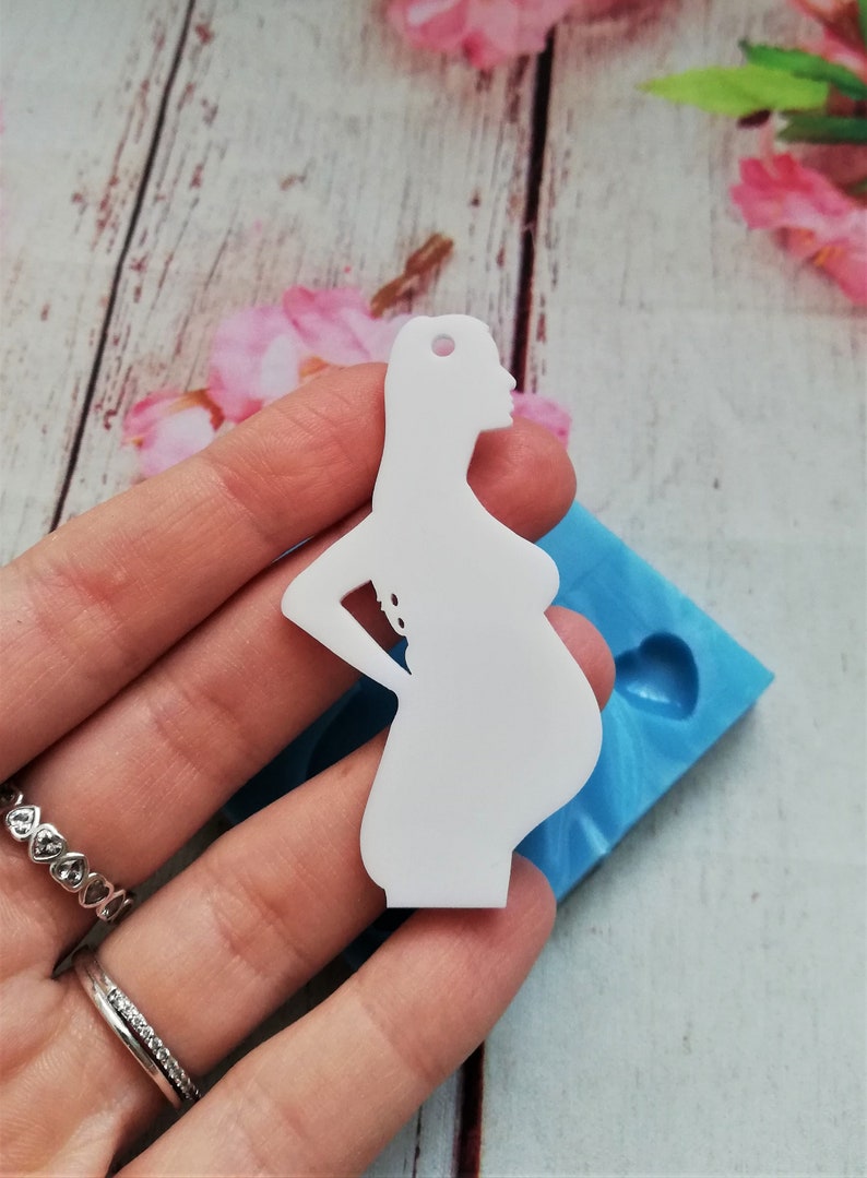 Pregnant mom silicone mold for resin and polymer clay Etsy