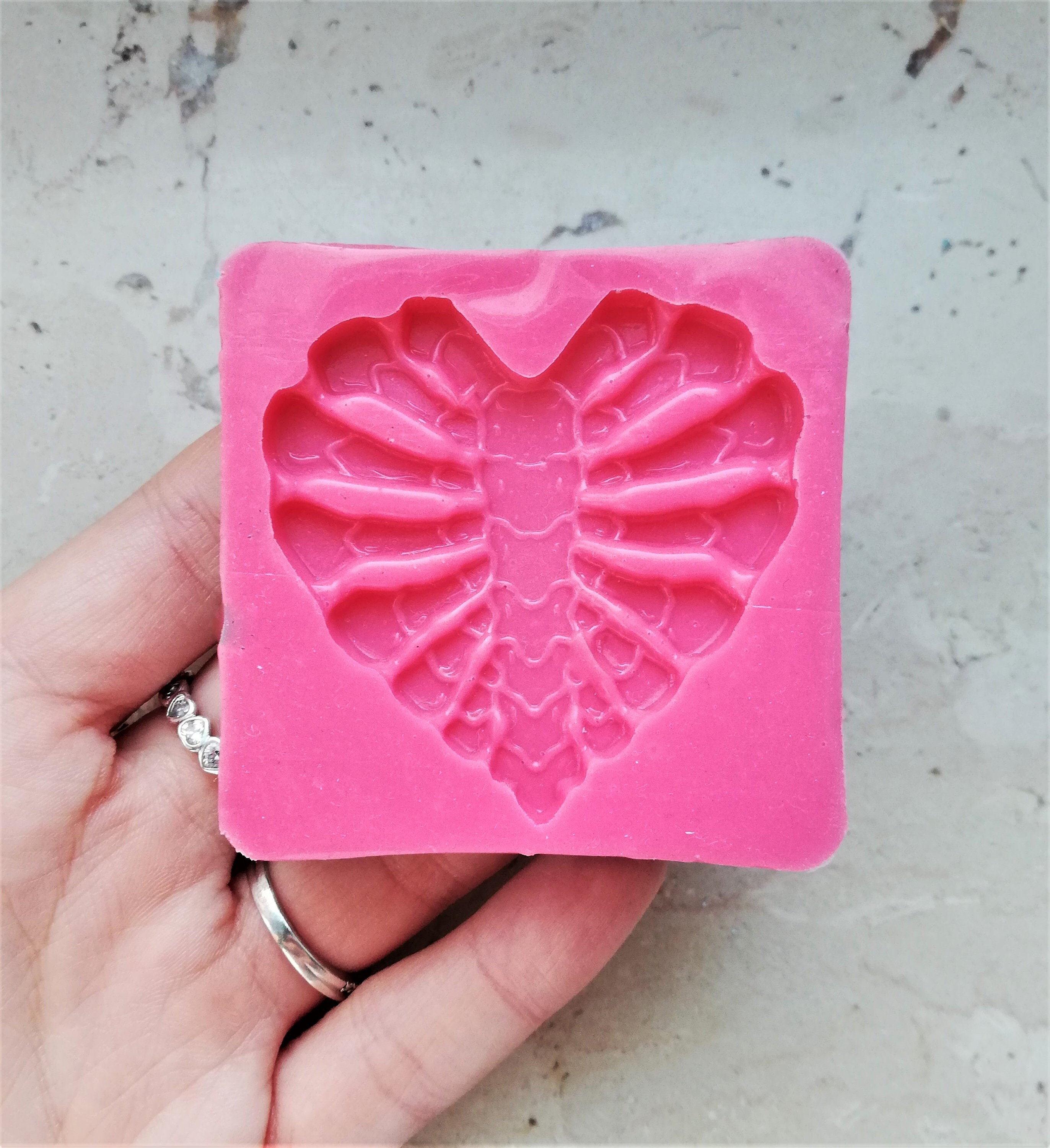 Rib Cage Heart Silicone Mold for Resin and Polymer Clay Etsy