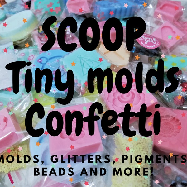 Scoop Tiny Molds Confetti - Leggi la descrizione! Stampi misteriosi per resina