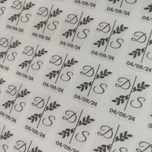 Op maat gemaakte transparante of witte vinyl etiketten voor evenementen, organisaties, potten of potten in de keuken