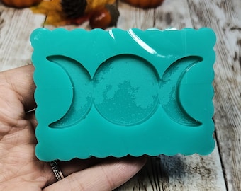 Triple Moon silicone mold 5x3 cm for resin, plaster, wax, soap, polymer clay and jesmonite creations
