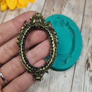 Cameo Frame Base Silicone mold for resin, plaster and polymer clay creations