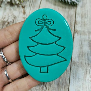 Christmas tree open bezel silicone mold for resin, plaster, wax, soap, jesmonite and polymer clay creations