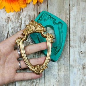 Retrò Frame silicone mold 8x12cm for resin, plaster, wax, polymer clay, jesmonite and soap creations