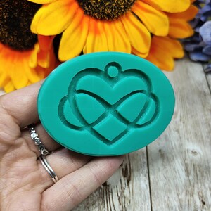 Heart With Infinity Symbol Silicone Mold for Resin and Polymer Clay ...