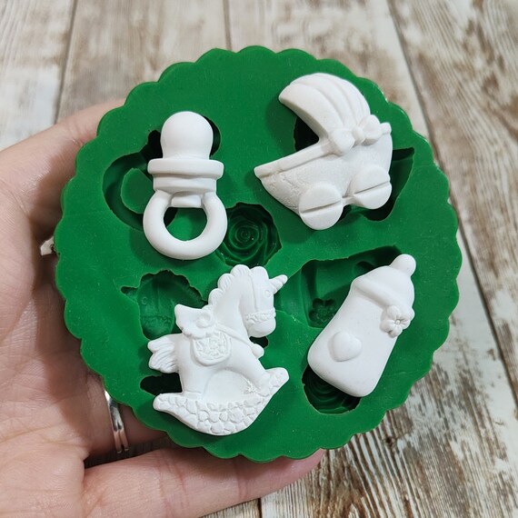 Stampo In Silicone Per Sapone, Resina E Gesso A Forma Di Neonato Su Foglia, 14.6x11.2x2.4 Cm, Resistente Da -50° A +180°C, Per Hobby E Fai-da-Te