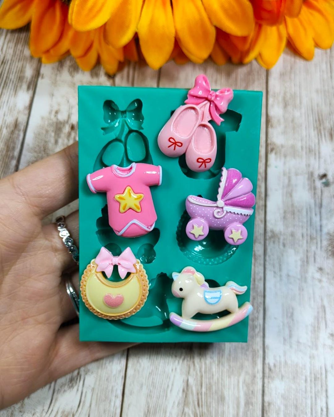 Baby Birth Set Silicone Mold 3CM 5pcs for Resin, Plaster, Soap, Wax and ...