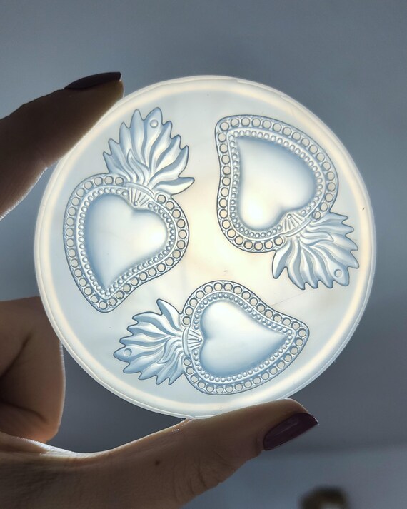 STAMPO IN SILICONE epossidico a forma di cuore grande in silicone in