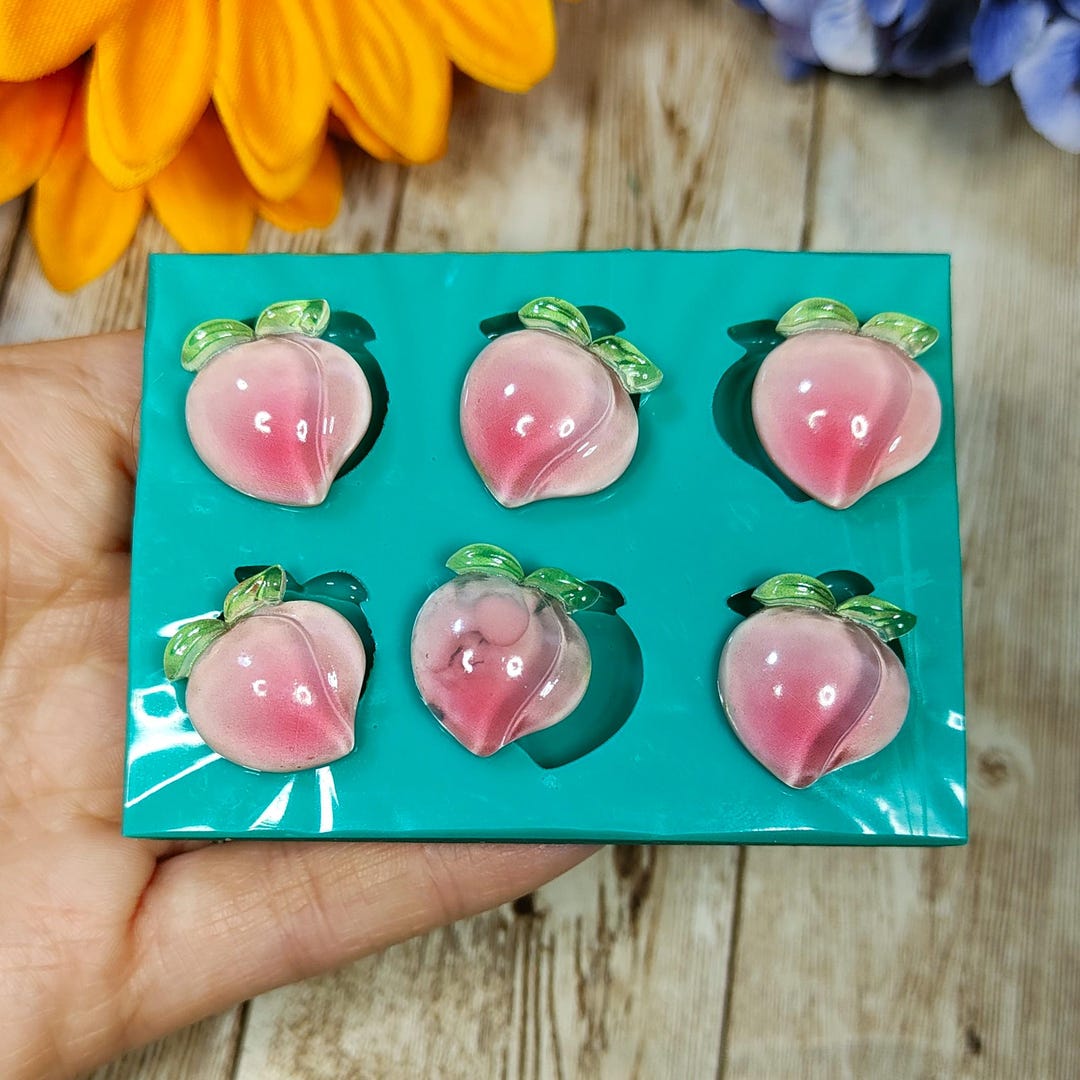 Peaches Silicone Mold 6pcs 2cm for Resin, Plaster, Jesmonite, Wax, Soap ...