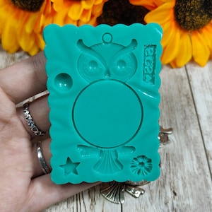 Owl cameo base silicone mold for resin and polymer clay creations