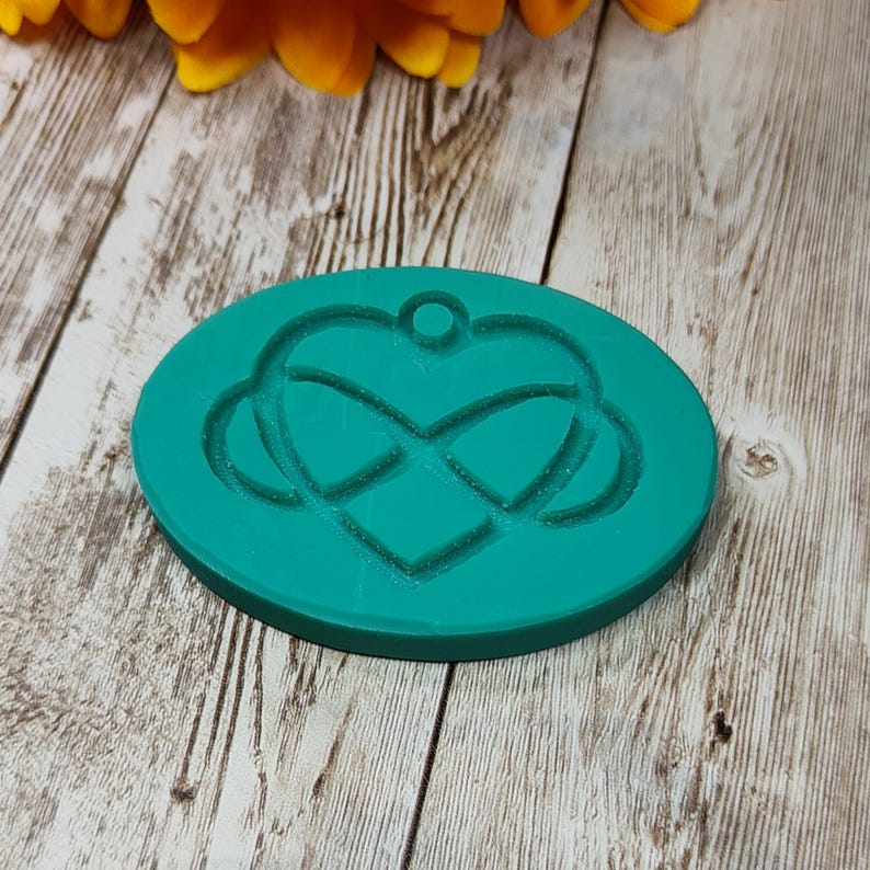 Heart With Infinity Symbol Silicone Mold for Resin and Polymer Clay ...