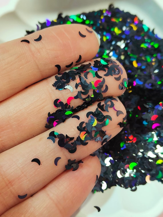 Glitter Olografico Iridescente Nero Luna, 5gr per decorazioni Resina, Nial  Art -  Italia