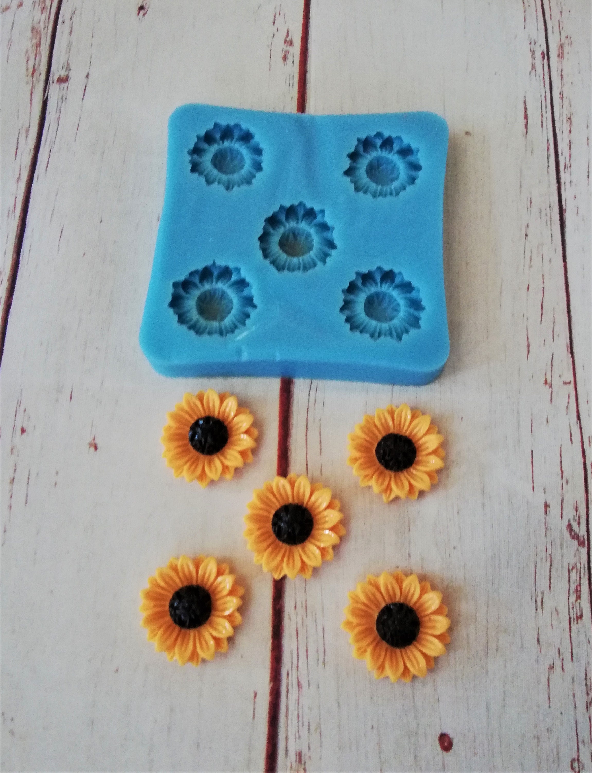 Sunflower Resin Mold Epoxy Resin Molds For Diy Round Large - Temu