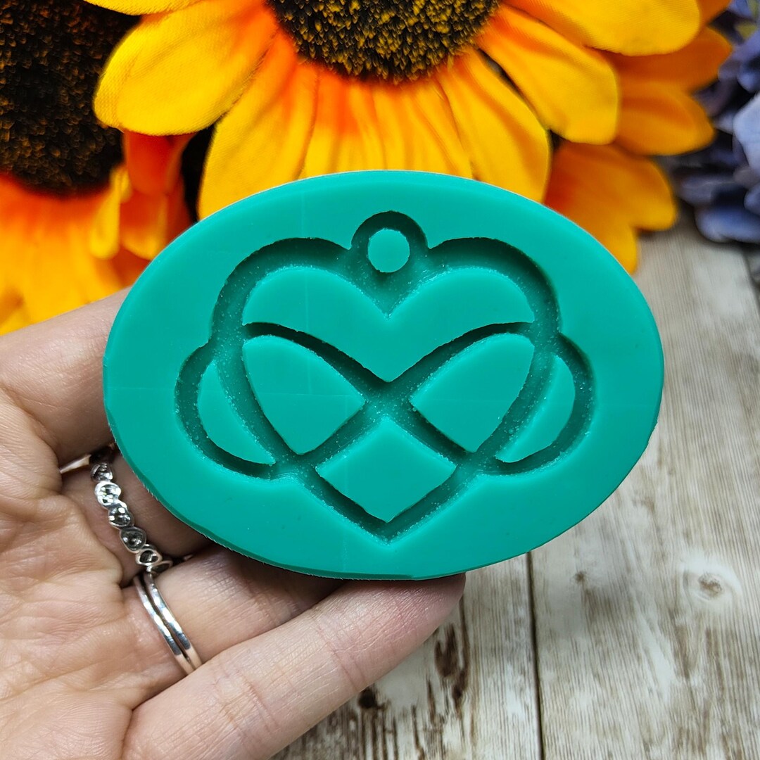 Heart With Infinity Symbol Silicone Mold for Resin and Polymer Clay ...
