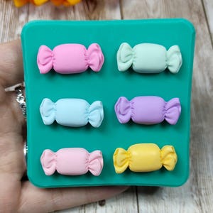Candy silicone mold 6pcs 3cm for resin, plaster, wax, soap, candle, jesmonite and polymer clay creations