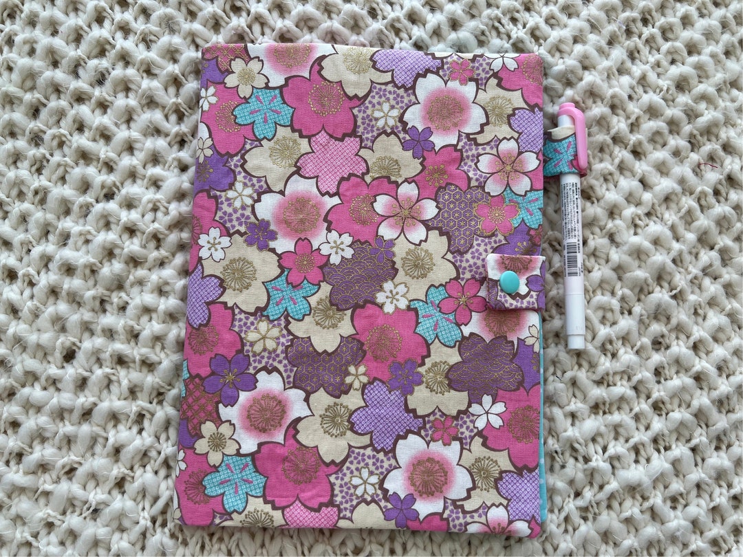 Notebook Cover, Japanese Notebook Cover, Cherry Blossom Notebook Cover ...