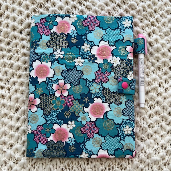 Japanese Notebook Cover, Cherry blossom notebook cover, Sakura stationery, Back to school, Notebook Case, Japanese Stationary, Sakura Note