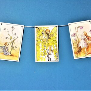 Flower Fairy Bunting Cicely Mary Barker's Timeless Paintings Beautifully Printed on Heavy Card