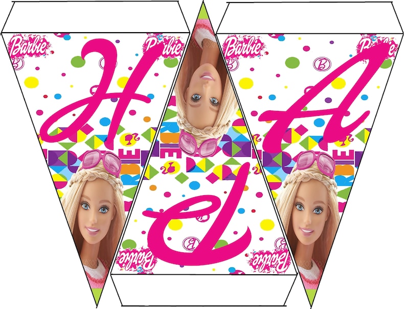 BARBIE Birthday Banner Barbie Birthday Decorations Barbie | Etsy