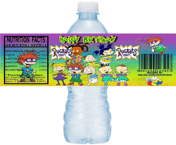 RUGRATS Water Bottle Labels instant download DIY Printable | Etsy