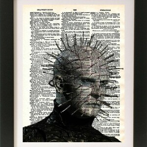 Hellraiser PinHead Vintage Dictionary Art